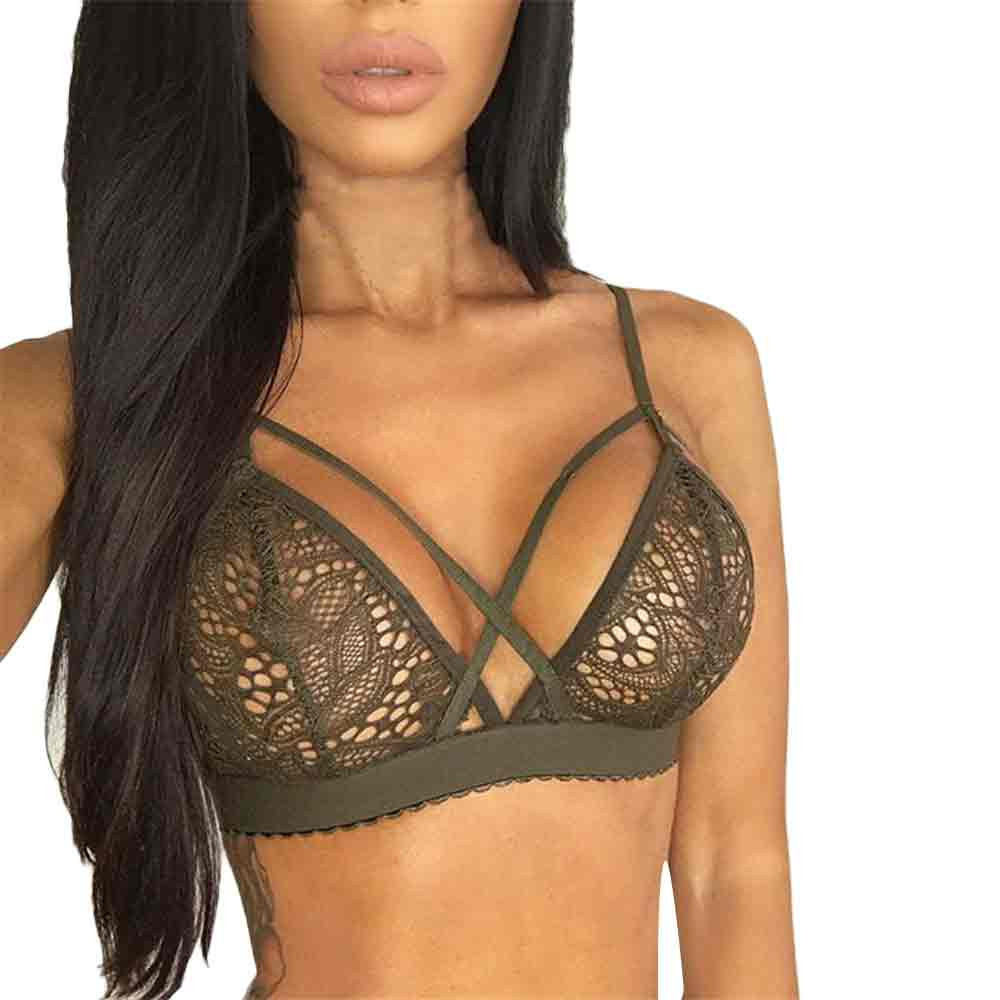 Bras 2021 Exotic Lingerie Bra Womens Sexy Lace Floral Sheer Tops