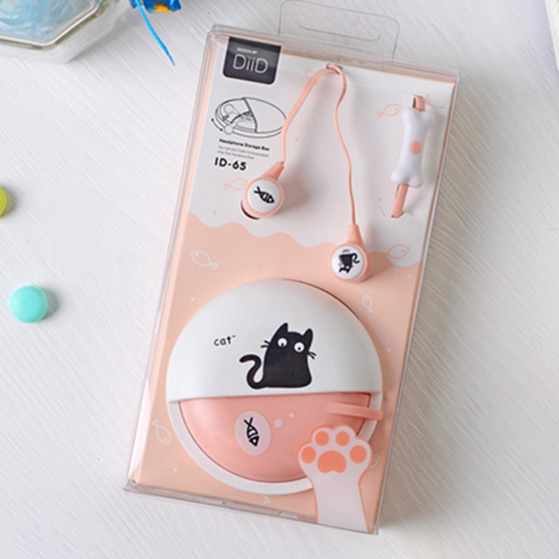 Милый Кот Macarons 3.5 мм наушники-вкладыши Стерео Наушники с Наушники Случае для Телефона Xiaomi Девушки Малыш Ребенок Студент для MP3 MP4 подарок