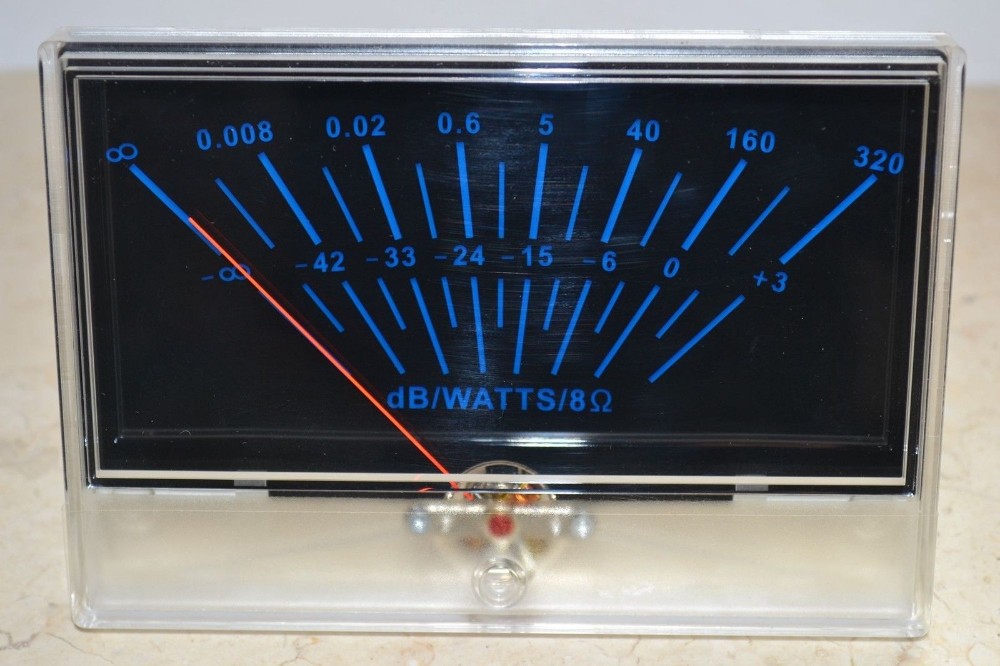 P-134 vu Panel Meter DB level header Amplificateur Audio W Rétroéclairage 
