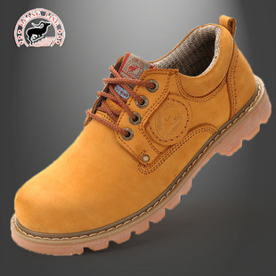 Genuine Leather Outdoor Shoes Man Lace Up Big Toe ...