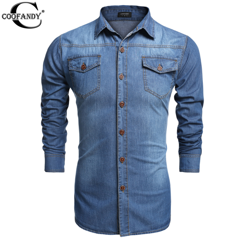 denim shirt mens fashion