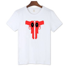 New Dead Pool Black White TShirt Men Deadpool Cotton T Shirt Men Funny in Street Wear Style 3xl Cotton Tees and Tops Gray XXS