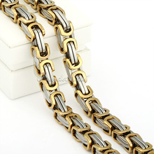 5 8mm Byzantine Box Chain Stainless Steel Necklace Mens Boys Multi Color Chain Necklace Personalized Wholesale
