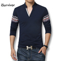 New 2016 Fashion Brand Men Cotton T Shirts Casual Long Sleeved T shirt High quality Men