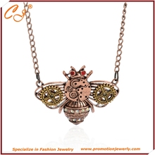 Hit the first act the role ofing is tasted Steampunk sautoir Ancient copper bees gear pendant necklace
