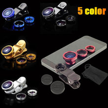 Universal 3in1 Clip Fish Eye Lens Wide Angle Macro Mobile Phone Lens For iPhone 4 5 Samsung S4 S5 All Phones fisheye xiaomi htc
