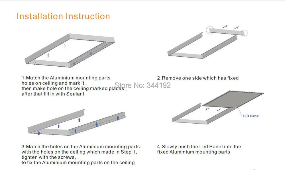 2019 Popular Selling No Cut Ceiling 300x1200x50mm Aluminum Surface Mounted Led Panel Frame For 300x1200mm Led Panel From Henry1314520 591 03