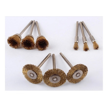 30 ps rueda de alambre de cobre cepillo accesorios dremel rotary desoxidar tool burr double abrasivo desbarbado para el mini taladro de pulido de pulido