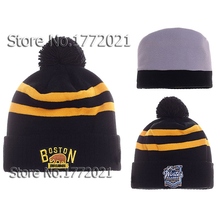 2016 new arrival Boston Bruins Winter Classic Pom Cuffed Beanie Caps Logo Embroidery Hockey Sports Knitted Hat