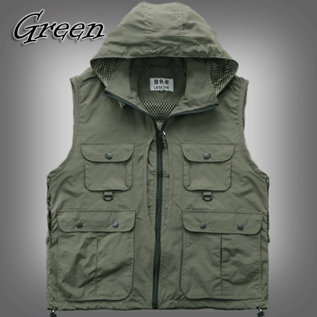 Wholesale mens womens outdoor photo vest jacket sleeveless,multi pocket