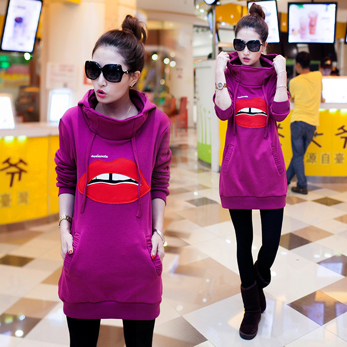 Women s Autumn And Winter 2014 New Hoodies Jacket Baseball Women Cotton Pullovers Loose 5D65