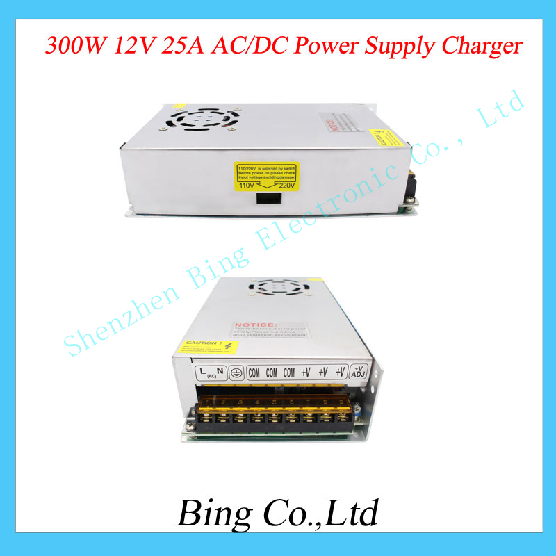 300W 12V 25A AC DC Power Supply Charger LED Transformer Adapter for LED RGB Strip 3d