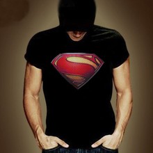 3D Printed Superman Mens T shirts Fashion 2015 Summer Style Short Sleeve Slim Fit Hip Hop T shirt Men Clothing