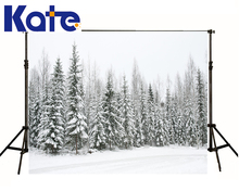 6.5X10Ft Photo Studio Backdrop Camera Fotografica Pine Forest Covered Snow On Branches Floor For Wedding Thick Cloth