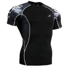 Compression Shirt for Men 3D Prints Fitness Crossfit Training Skin Tights Short Sleeve Men’s T Shirt Gym Clothing 4XL