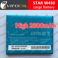 STAR w450 battery 100% New Large 2800mAh Replacement bateria For Smart Mobile Phone + Free Shipping + Tracking Number