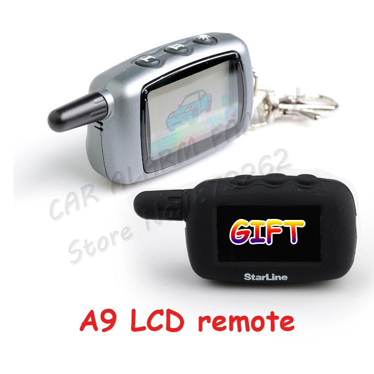 A9 Two way car alarm system Starline A9 LCD remote engine start 2-way LCD + silicone case(1)