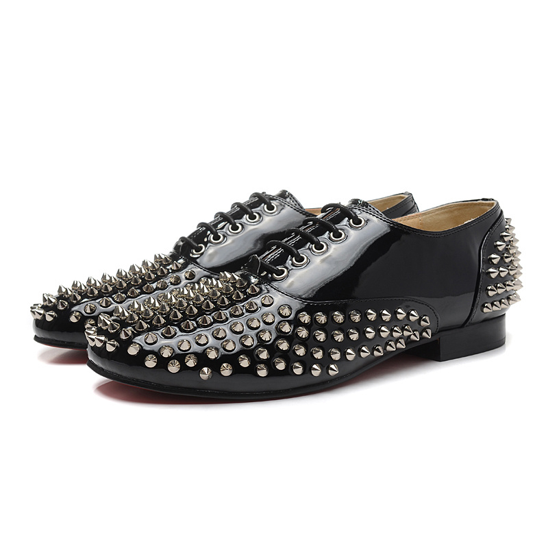 2015 new fashion shoes casual shoes flat red bottom shoes for men with spikes brand men&#39;s ...