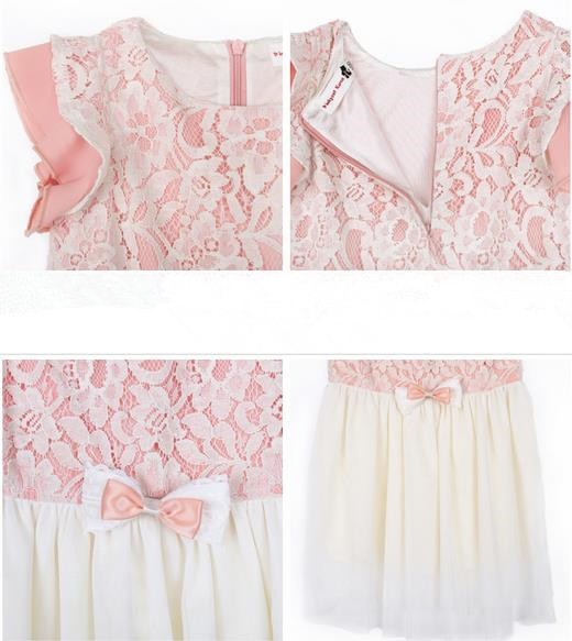 Brand New 2015 Summer Lace Girl Dress Patchwork Matching Mother Daughter Clothes Cute Family Matching Outfits Chiffon Dresses9