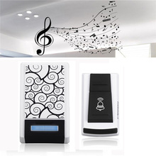 Waterproof Wireless Smart LED Doorbell with 1 Receiver DC Door Bell 100M 36 Chimes 100m Range Remote Control Home Security