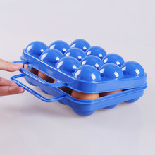 2016 Outdoor Camping Plastic Egg Storage Tray Box 6/12 Grids Waterproof Eggs Picnic Portable Carton Holder Shock Orange Newest