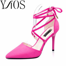 Sexy Black Pink Grey Strappy Stiletto High Heels Red Bottom High Heels Women’s Shoes With Heels Wedding Party Women Pumps 162