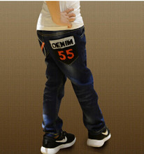 4-11 Year Kids Casual Jeans 2016 New Fashion Boy Embroidery Jeans High Quality Children Denim Pants Free Shipping