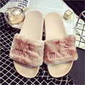 Fur Slippers Platform Shoes Women Sandals 2017 New Creepers Autumn Winter Flip Flops Casual Flats Slip