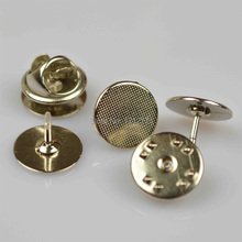 Silver Plated Copper Hat Brooch pins Diy Jewelry Findings Accessories metal brooch base pin Short lapel pin for women men’s