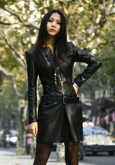 Leather Jacket And Leather Skirt | Jill Dress