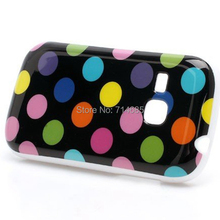 Free Shipping Polka Dots S Line Design TPU Silicon Phone Case for Samsung GALAXY Young Back