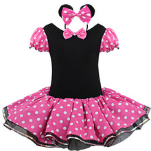 Kids Christmas Gift Minnie Mouse Party Fancy Costume Cosplay Girls Ballet Tutu Dress+Ear Headband 12M-8Y