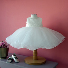 Summer Dress 2016 Baby Girl / Infant Flower Girl Dresses, Ivory Baby Girl Christening Gowns Spring Princess Girls Clothes 80112