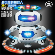 Kids Toys Action Figure 2016 Robot New Space Robot Dance Electric 360-degree Rotating Infrared Light And Music Toy