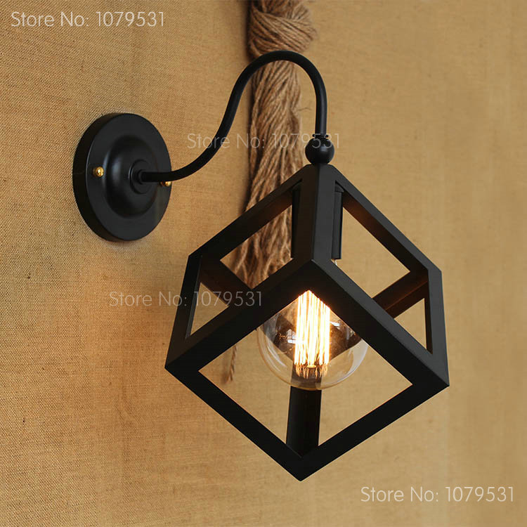 Industrial Vintage Loft American Wall Lamps Aisle Vintage Iron Swing Arm Wall Light For Home Decoration