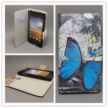 New Ultra thin Flower Flag vintage Flip Cover for LG Optimus L5 E610 E612 Cellphone Case