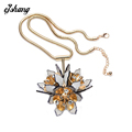 Fashion ZA Necklaces Pendants Women 2016 Flower Crystal Choker Jewelry Collares Collier Femme Bib Boho Chocker