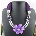 Hot fashion womens necklaces scarfs fashionable 2016 floral louis scarf pink blue black purple ring scarves