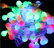 Novelty Outdoor lighting LED Ball string lamps 10m 100leds Christmas Lights fairy wedding garden pendant garland decoration