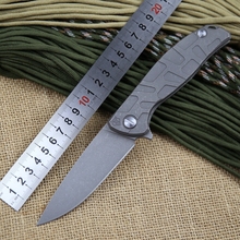 Shirogorov 95 nueva Russian top calidad plegable táctico del cuchillo Stonewashed hoja con rodamiento lavadora titanio aleación de mango