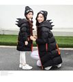 2016 winter fashion dinosaur character jacket mother and daughter slim thickening cotton padded slim outerwear jacket
