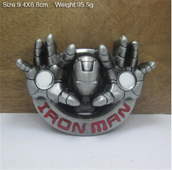  New Western The Avengers Superhero Dc Comics iron man metal belt buckle Suitable For 4cm