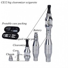 EGO 1100mAh metal double e cigarette starter kit with CE12 detachable Clearomizer special design Free Shipping