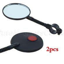 Universal Black Bike Rotatable Round Reflective View Mirror Bicycle Cycling Handlebar Glass Rearview Mirror Bike Accessories