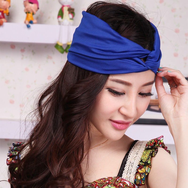 Hot Women Cotton Turban Twist Knot Head Wrap Headband Twisted Knotted Hair Band Hair Ties Decorated Fashion Hair Accessories10