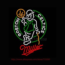 Millerr Boston Celtics Neon Sign Custom Neon Bulbs Real Glass Tube Handicraft Personalized Design Store Display 31×24