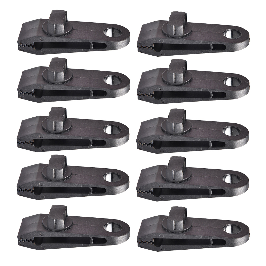 10 Pcs TARP CLIPS CLAMP AWNING SET CAR BOAT COVER TENT TIE DOWN EMERGENCY 
