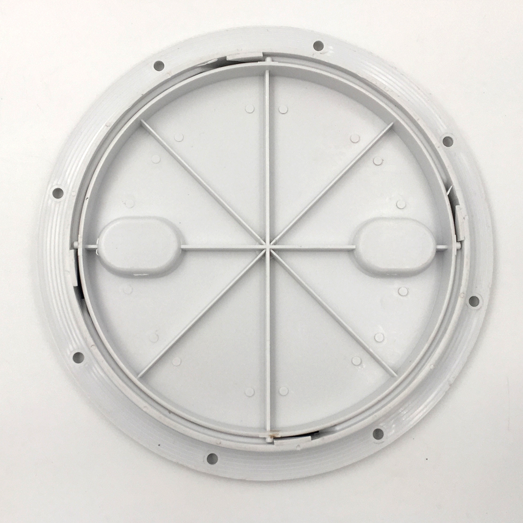 Detachable Water Tight Lid Deck Plate,Include Installation Screws Boat Deck Cover Access,6 Inch White Round Non Slip Inspection Hatch Cover 