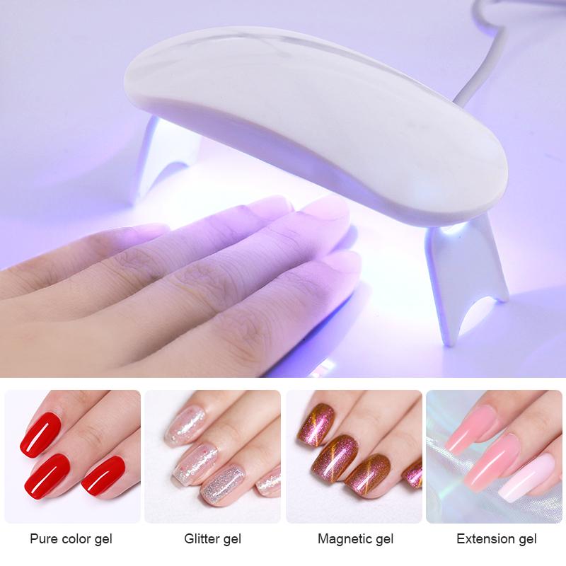 Description Picture 5 of itemMini 6W Nail Dryer LED UV Lamp Micro USB Gel Varnish Curing Machine Nail Art Equipment 3LEDS Beads Manicuring Nail Tool