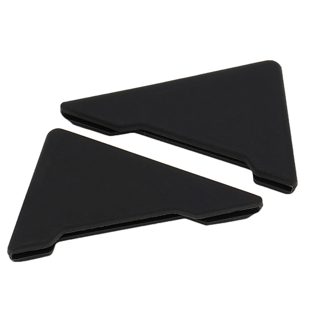 2PCS Car Door Corner Cover Silicone Mouldings Crash Protection Protector Bla BW